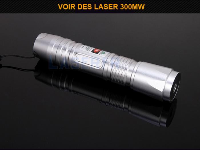 Pointeur laser vert 200mW étanche avec 5 embouts